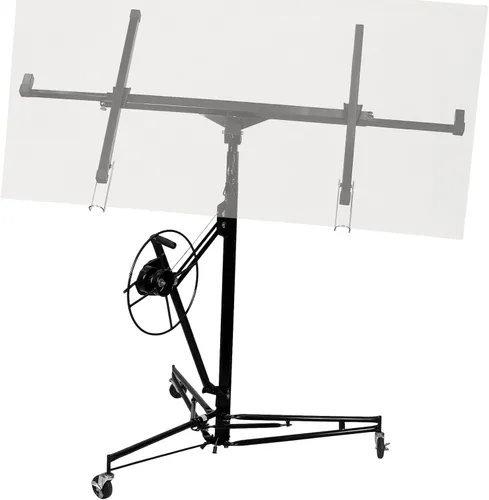 Vista 8 de Herramienta de construcción de elevación de paneles de yeso de 13 pies, polipasto de panel rodante con brazo telescópico ajustable, elevador de gato