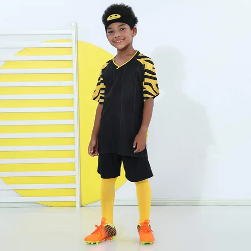 Vista 2 de JABASIC - Tacos de fútbol para exteriores para niños zapatos de fútbol atléticos y firmes