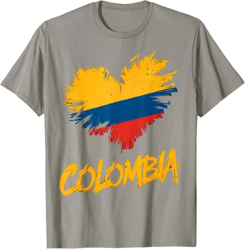 Vista 27 de Camiseta con la bandera del corazón de Colombia
