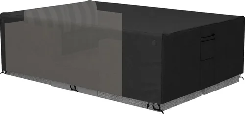 Vista 9 de Tuyeho Funda para muebles de patio, 48 x 28 x 13 pulgadas, tela Oxford duradera y resistente, para exteriores, rectangular, impermeable y resistente