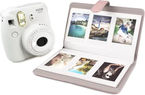 Vista 7 de Rieibi Mini álbum de fotos de 96 bolsillos, cartera de piel sintética para Fujifilm Instax Mini 11/8/9/7s/25/70/90, álbum de fotos colorido