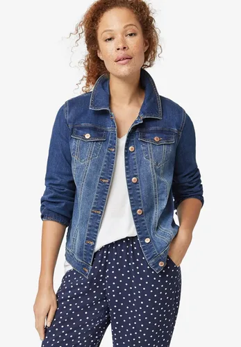 Vista 5 de ellos Chaqueta vaquera clásica de talla grande para mujer, Multi