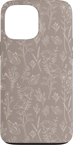 Vista 24 de Butterfly Meadow - Carcasa para iPhone 16, diseño botánico de flores silvestres