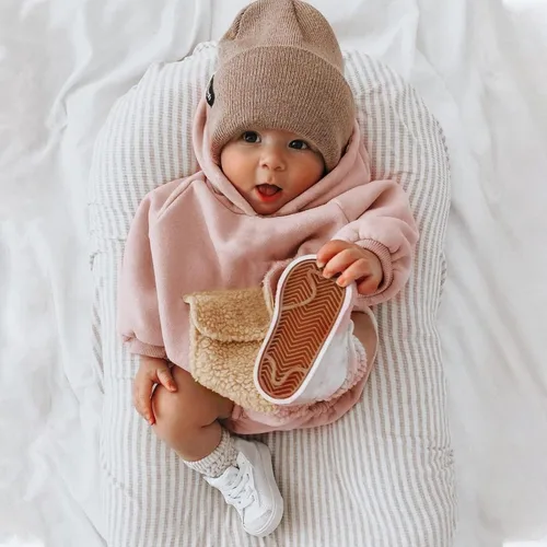 Vista 3 de Mameluco con capucha para bebés y niñas recién nacidos bolsillo sólido manga larga sudaderas con capucha ropa de invierno