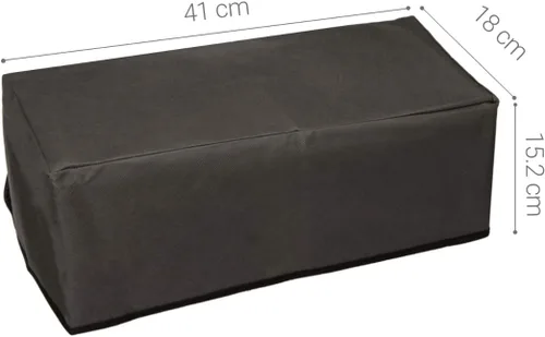 Vista 3 de kwmobile Cubierta antipolvo compatible con HP DeskJet 3720 / DeskJet 3760 - Funda de impresora - Funda protectora de tela - Gris oscuro