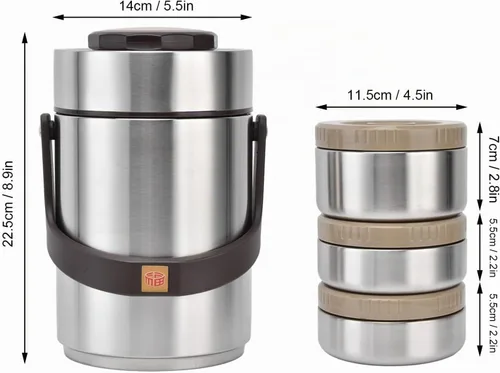 Vista 6 de Milltrip Tarro de comida, 67.6 fl oz aisló los envases térmicos
