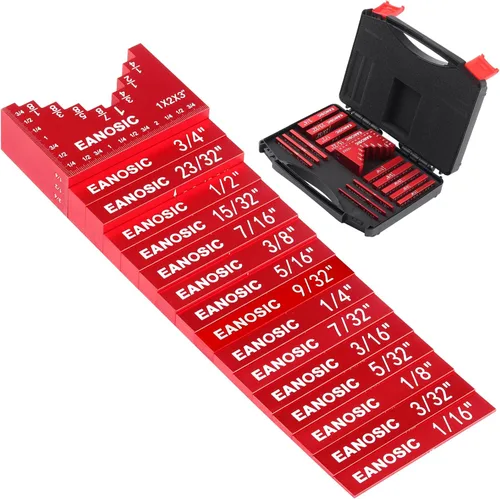 Vista 9 de EANOSIC Juego de 7 barras de configuración de aluminio de precisión para enrutador y sierra de mesa, accesorios de carpintería, barras incluyen