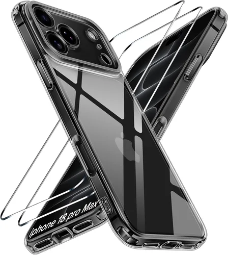 Vista 39 de ivoler Funda transparente 3 en 1 diseñada para iPhone 16 Plus de 6.7 pulgadas 2024 con 2 protectores de pantalla de vidrio templado, funda delgada