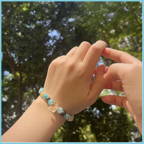 Vista 6 de Junyovin Bracelet for Women Inspirational Birthday Thanksgiving Christmas Mother's Day Valentines Appreciation Natural Stone Bracelets Gifts for Mom
