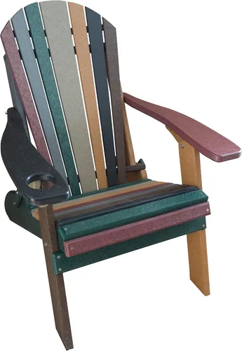 Vista 11 de Furniture Barn USA Silla Adirondack plegable de polietileno, azul Aruba Azul (Aruba Blue)