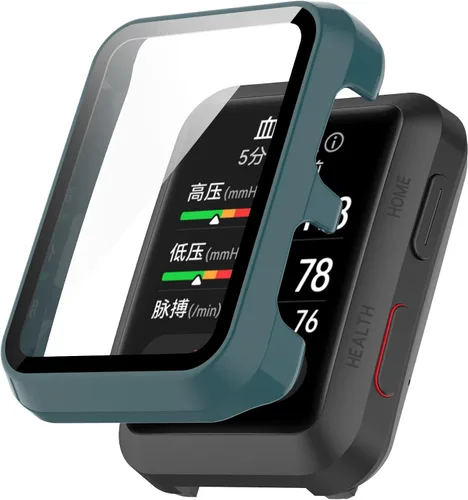 Vista 4 de Funda rígida de policarbonato con protector de pantalla de vidrio templado compatible con Huawei Watch D, funda protectora general compatible