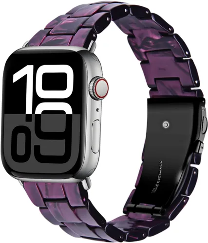 Vista 21 de Miimall Women Resin Bands for Apple Watch Series 10 9 8 7 6 5 4 3 2 1 Ultra SE Colorful Dressy Cute Classy Lightweight Comfort 38mm 40mm 41mm 42mm