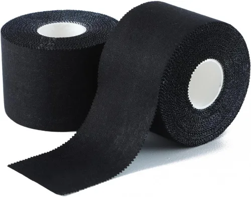Vista 5 de Paquete de 3 cintas atléticas beige (1.5 pulgadas x 10 yardas), cinta atlética muy fuerte, sin residuos pegajosos para atletas, entrenadores