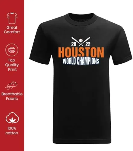 Vista 7 de Houston World Champions 2022 Championship - Camiseta para hombres y mujeres para adultos