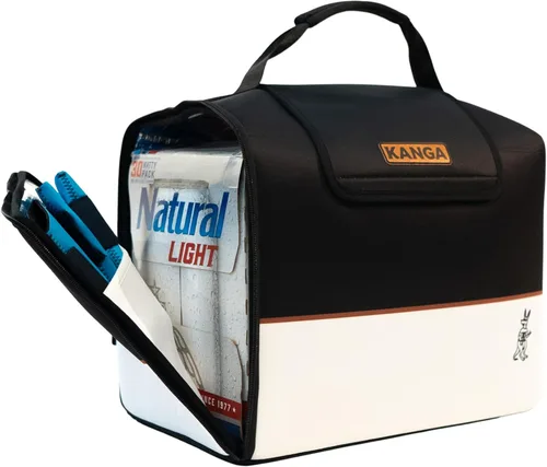 Vista 14 de Kanga Kanga Kase Mate - Bolsa térmica aislada - Bolsa térmica suave - Enfriador de bebidas para latas de cerveza y seltzer - Aislamiento y Woody