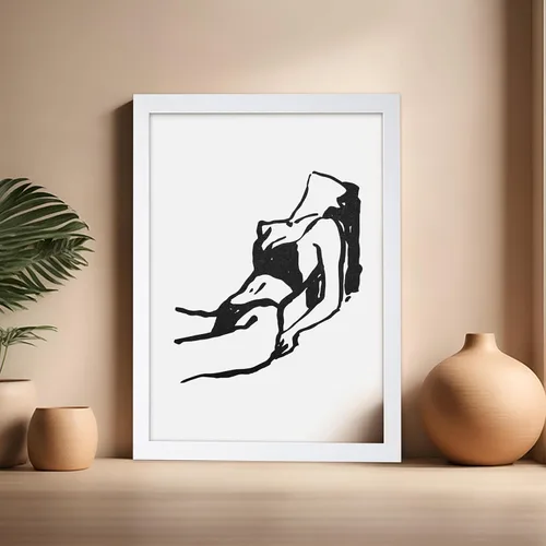 Vista 132 de Poster Master Faces Poster - Retro Women Print - Portrait Art - Sketch Illustration - Abstract Artwork - Woman Design - Chic Boho Design - Great