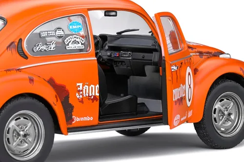 Vista 7 de MODELLINO en Scala COMPATIBILE CON VW Beetle 1303 N.8 Jaeger Tribute 1974 Naranja 1:18 SOLIDO SL1800518