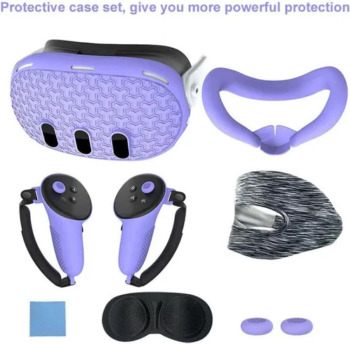 Vista 2 de Juego de 7 piezas para Meta Quest 3 accesorios, 7 piezasjuego de cubierta protectora de lente, cubierta protectora de lente Quest 3 VR, cubierta