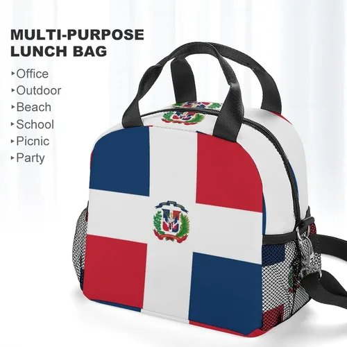 Vista 6 de Bolsas de almuerzo térmicas aisladas para hombres y mujeres con correa para el hombro, paquete de comida, lonchera de picnic, oficina, viajes, moda