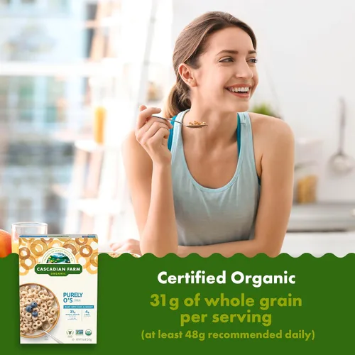 Vista 4 de Cascadian Farm Organic Purely O's - Cereal, 8.6 onzas