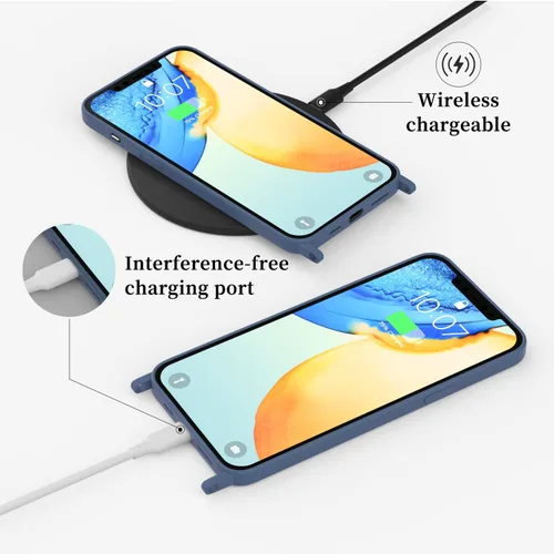 Vista 209 de Funda compatible con iPhone 8 Plus, iPhone 7 Plus/6 Plus/6S Plus con cordón, funda cruzada para iPhone con correa ajustable de silicona para iPhone