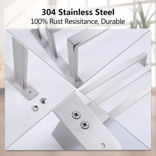 Vista 6 de KOKOSIRI Toalleros de baño de 3 niveles, escalera, toalleros, soportes para toallas de pared, estantes de acero inoxidable cepillado, B5006BR-L24