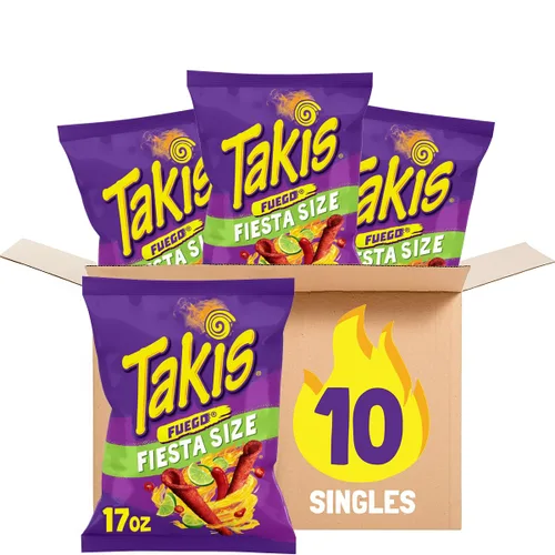Vista 12 de Takis Intense Nacho - Bolsa tamaño Fiesta de 17 onzas, con sabor a queso, no picante, chips de tortilla enrollados