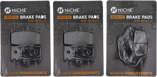 Vista 9 de NICHE Juego Pastillas de Freno para Suzuki SV1000S Katana 650 Kawasaki Versys 1000 69100-16852 Delanteras Traseras Orgánicas