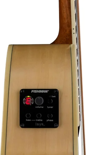Vista 7 de Luna Guitars Flora Rose Guitarra Acústica-Eléctrica - Arce acolchado natural brillante