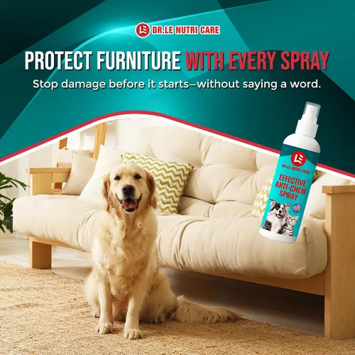 Vista 5 de Dr. Le Nutri Care - Spray antimasticable para perros y gatos, fórmula de protección extendida, aplicación multisuperficie, seguro, disuasorio