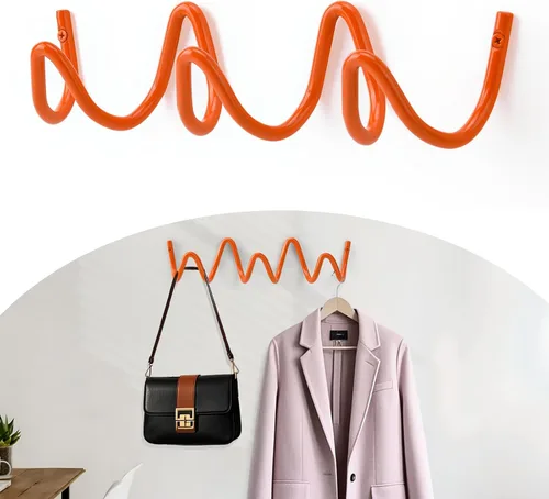 Vista 14 de Perchero de Pared con Montaje en Pared, Ganchos de Pared Creativos con Capacidad de 20KG, Fácil Instalación, Ganchos Multiusos para Abrigo, Negro