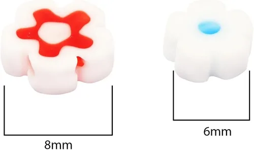 Vista 2 de YouLuo Millefiori Lampwork - 100 cuentas sueltas de cristal con forma de corazón, cuentas espaciadoras redondas para hacer joyas
