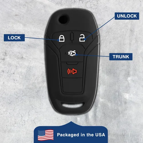 Vista 6 de KeyGuardz - Carcasa exterior de goma suave para Ford Fusion N5F-A08TAA
