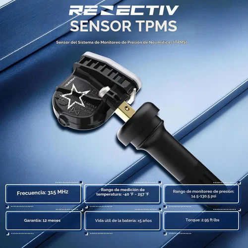 Vista 3 de RENECTIV GM TPMS Sensor, sensor del sistema de monitoreo de presión de neumáticos de 315MHz
