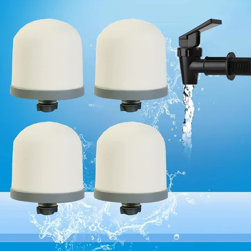 Vista 5 de Huining 2 filtros de repuesto de cúpula de cerámica para sistemas de agua Zen, blanco.