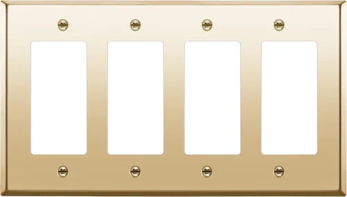 Vista 19 de ENERLITES Placa decorativa doble de metal para interruptor o receptáculo, placa de pared de acero inoxidable, resistente a la corrosión