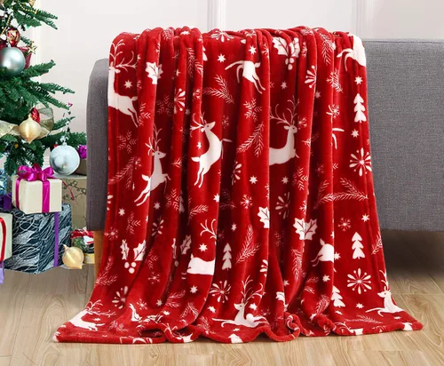 Vista 29 de Elegant Comfort - Manta de vellón muy suave y aterciopelada, con estampado navideño, a cuadros escoceses, de 50 x 60 pulgadas (búfalo negro)
