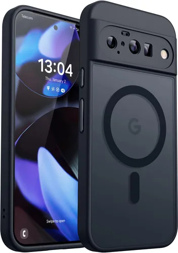 Vista 49 de CANSHN Funda magnética para Google Pixel 9 Pro XL (6.8 pulgadas), mejorada [protección completa de la cámara] [compatible con Magsafe]