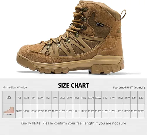 Vista 6 de FREE SOLDIER Mens Tactical Waterproof Lightweight Hiking Boots Military Combat Boots Work Boots