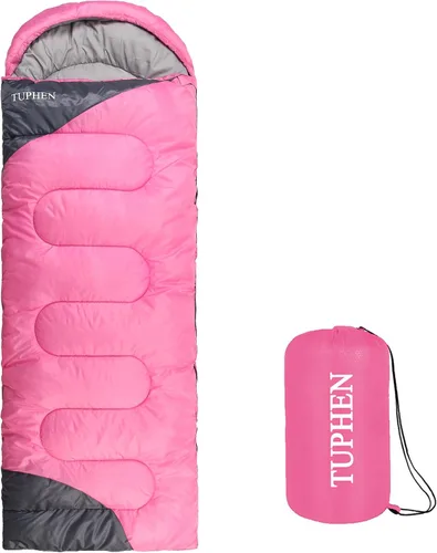 Vista 11 de tuphen - Sacos de dormir para adultos, niños, niñas, mochileros, senderismo, camping, forro de microfibra, clima frío y cálido, 4 estaciones, uso