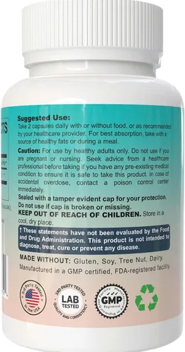 Vista 6 de Suplemento de NMN 1000mg Puro - NMN Liposomal para Suplemento de NAD+, Probado en EE. UU., 60 Cápsulas