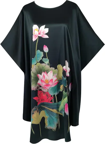 Vista 41 de Pijama de seda 100% para mujer, batas de baño de seda para mujer, batas de kimono de seda, batas de baño con mangas de muñeca, estampado floral