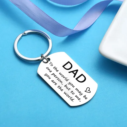 Vista 4 de Llavero para papá con texto en inglés "Daddy Papa