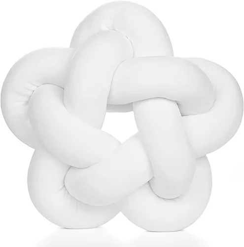 Vista 13 de Almohada de felpa con nudo hecha a mano, almohada de estrella anudada suave para sofá, cojín lumbar, cojín de estrella de relleno para el hogar