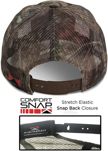 Vista 3 de Paramount Outdoors Gorra All Mesh Breeze de bandera estadounidense, malla aplastable, gorra de cuerda para sombrero de camionero