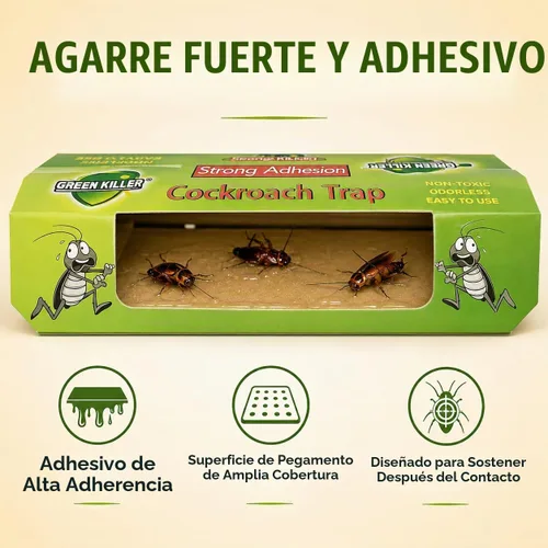 Vista 6 de Trampas para Cucarachas de Interiores Paquete de 20, Trampas Adhesivas para Cucarachas de Interiores del Hogar, Trampas Adhesivas de Pegamento