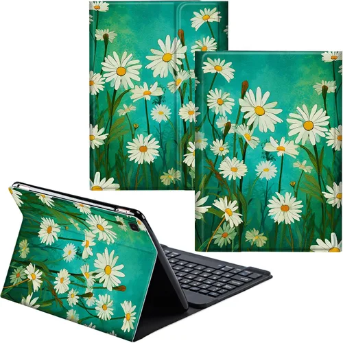 Vista 20 de Funda para Samsung Galaxy Tab S6 Lite 2022/2020 Teclado Inalámbrico Desmontable y Cubierta De Soporte De Cuero PU Funda Protectora Para Samsung