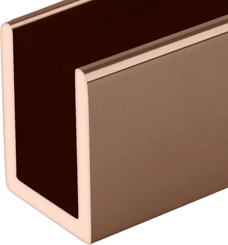 Vista 12 de Brixwell SDCD3812A-CCP12 Canal en U Profundo de Aluminio Anodizado Satinado Sin Marco para Puerta de Ducha para Vidrio de 3/8" de Grosor - Longitud