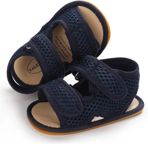 Vista 5 de RVROVIC Sandalias de primera calidad para bebés, niños y niñas, suela de goma antideslizante suave, zapatos de verano al aire libre para niños