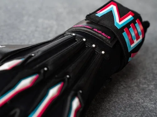 Vista 5 de Guantes de portero de fútbol con palmas de agarre extra, máxima protección para porteros, guantes de fútbol para adultos, máximo rendimiento